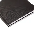 Hardcover binding in black
