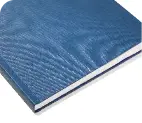 Hardcover binding in blue