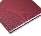 Hardcover binding in bordeaux