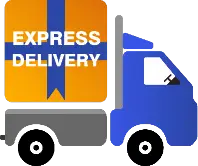 Delivery truck with inscription express delivery